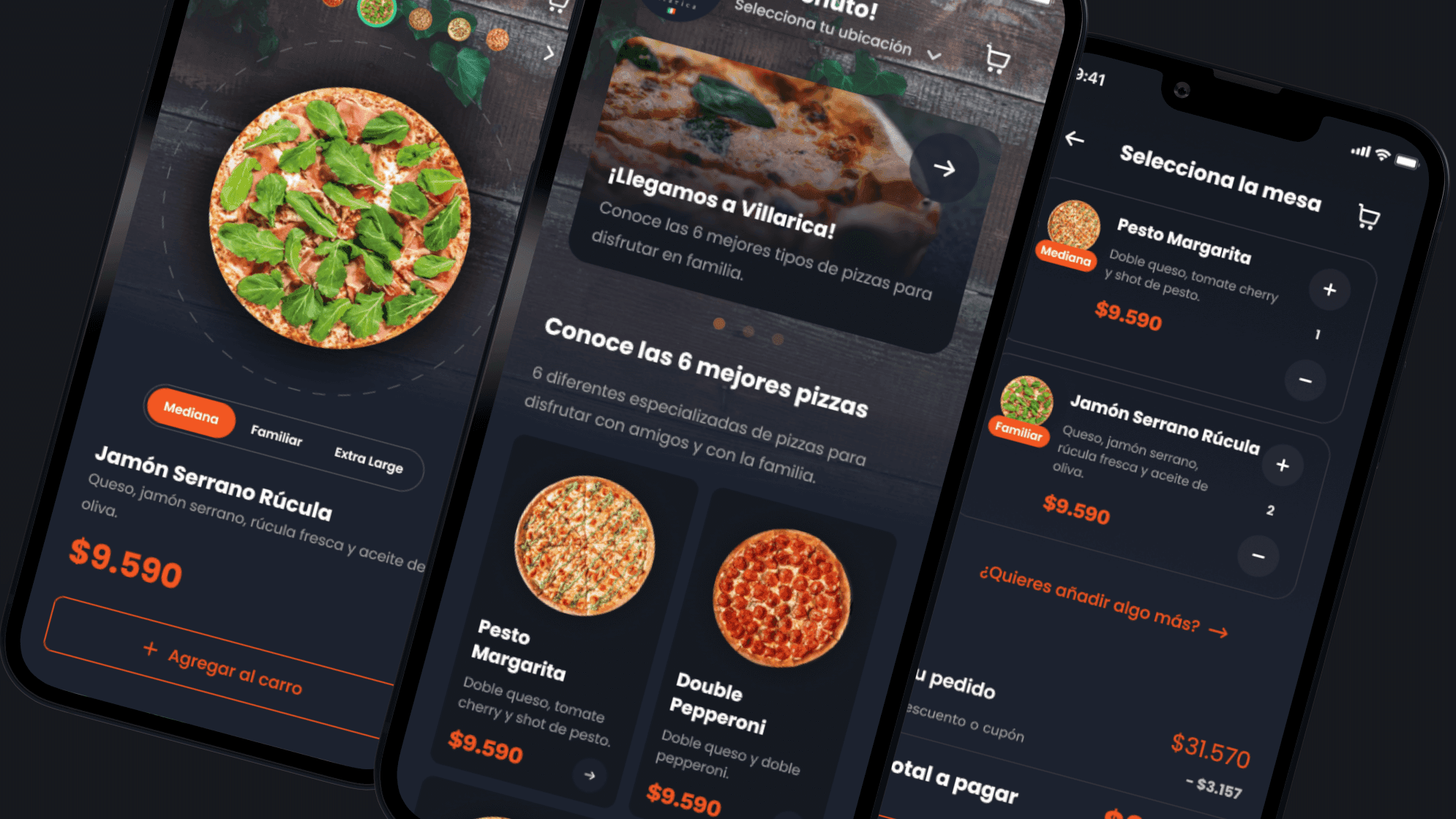 Servicio de menú digital para pizzería